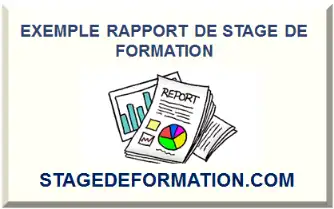 EXEMPLE RAPPORT DE STAGE DE FORMATION 2026-2027