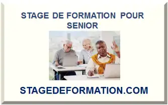 STAGE DE FORMATION POUR SENIOR 2026-2027
